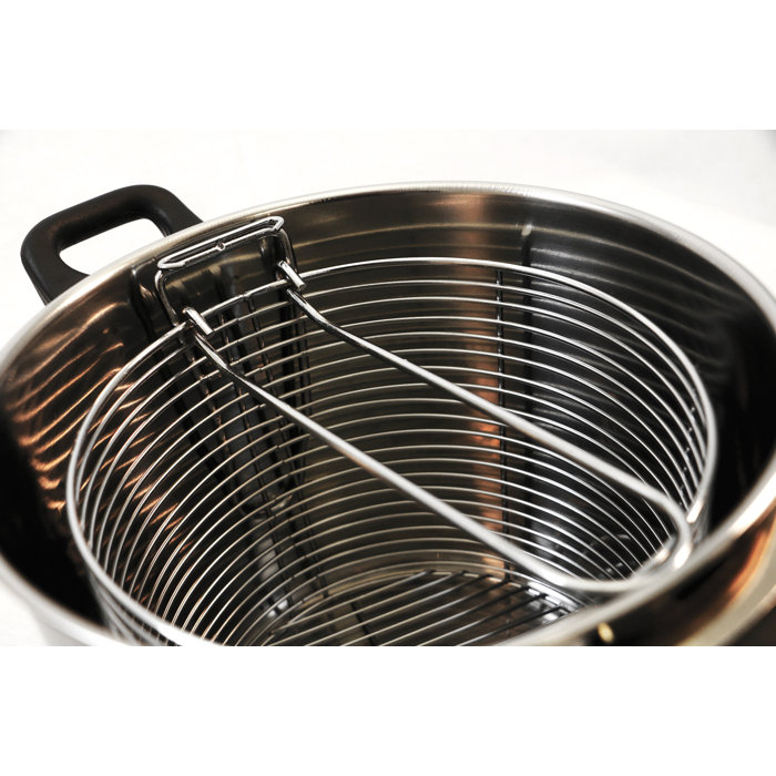 Cook Pro 6 qt. Stainless Steel All In One Stovetop Deep Fryer & Stock